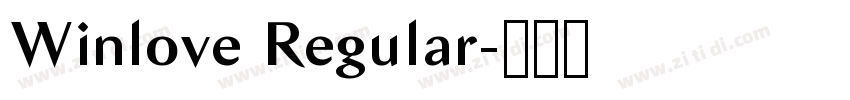 Winlove Regular字体转换